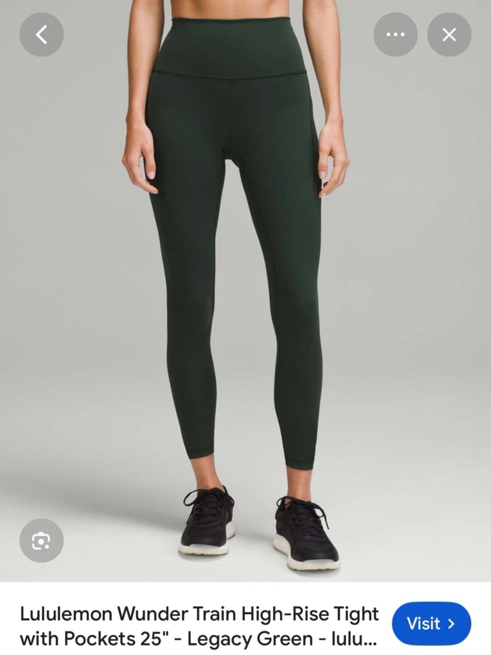 lululemon wunder train high rise (legacy green) Workout Leggings (Size 2)